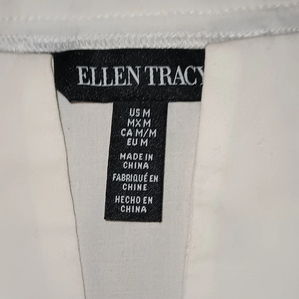 NWT Ellen Tracy Stretch Blouse (M) - Picture 7 of 8